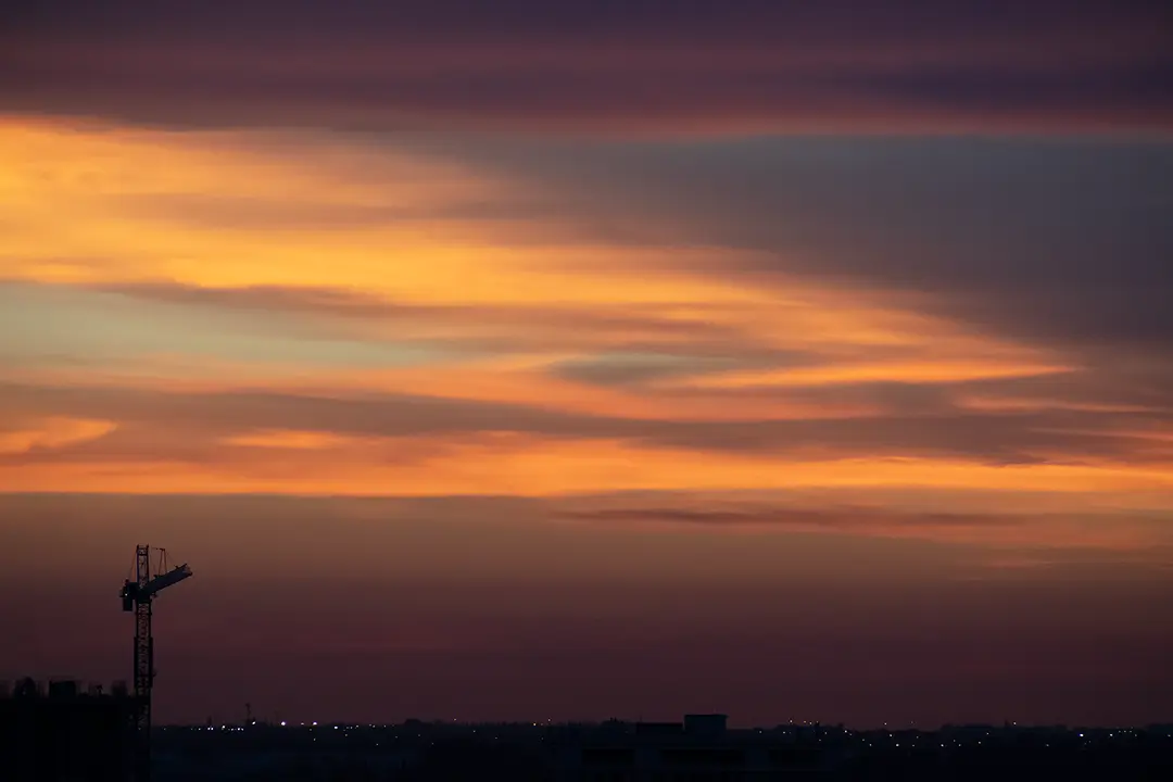 Dramatic sunset in Hollywood Beach, FL. Photography by Zephyr Ivanisi.