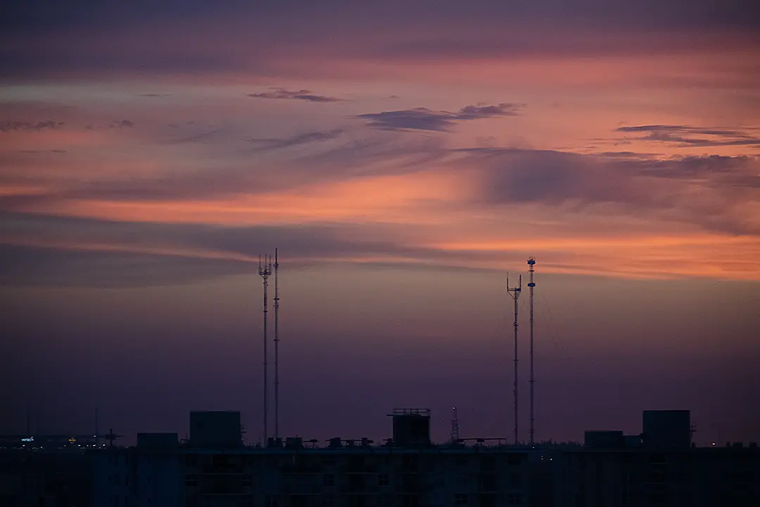 Dramatic sunset in Hollywood Beach, FL. Photography by Zephyr Ivanisi.